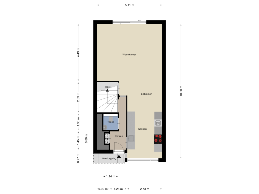 Bekijk plattegrond van Begane Grond van Hoefsmid 9