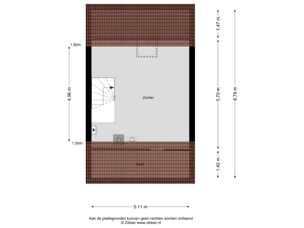 Bekijk plattegrond van Tweede Verdieping van Hoefsmid 9