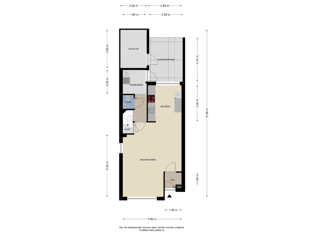 Bekijk plattegrond van Begane Grond van De Groenling 46