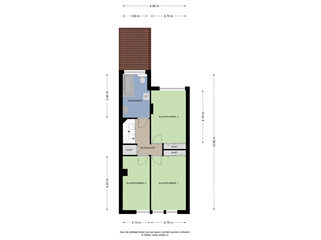 Bekijk plattegrond van Eerste Verdieping van De Groenling 46