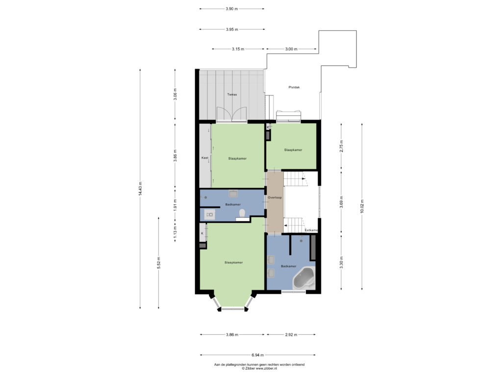 Bekijk plattegrond van Eerste Verdieping van Kortenaerstraat 10