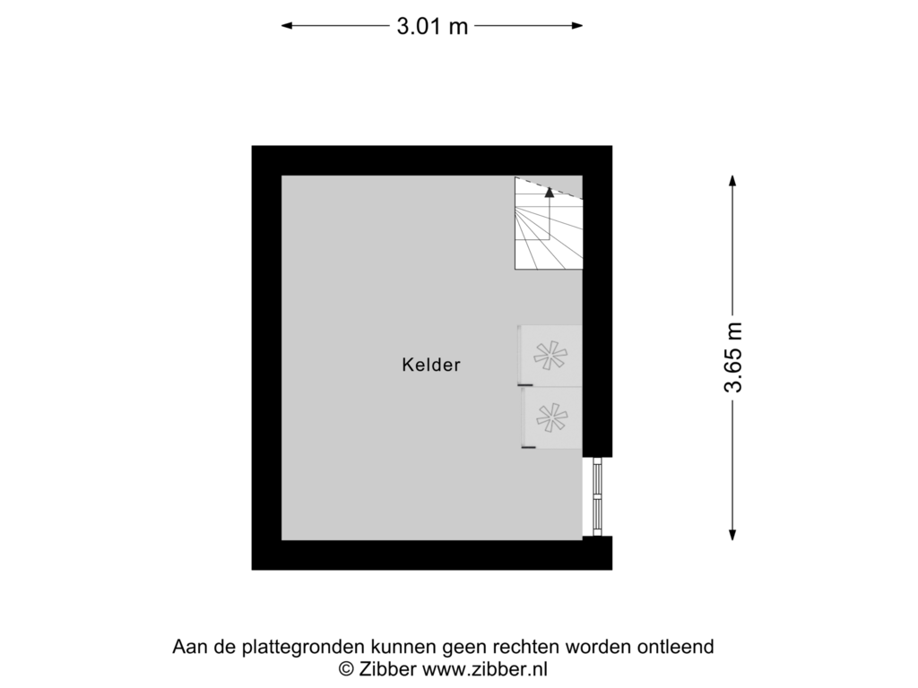 Bekijk plattegrond van Kelder van Kortenaerstraat 10