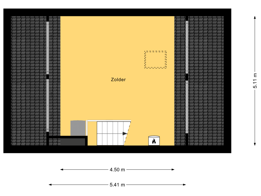 Bekijk plattegrond van 2e Verdieping van Van Ghentstraat 4