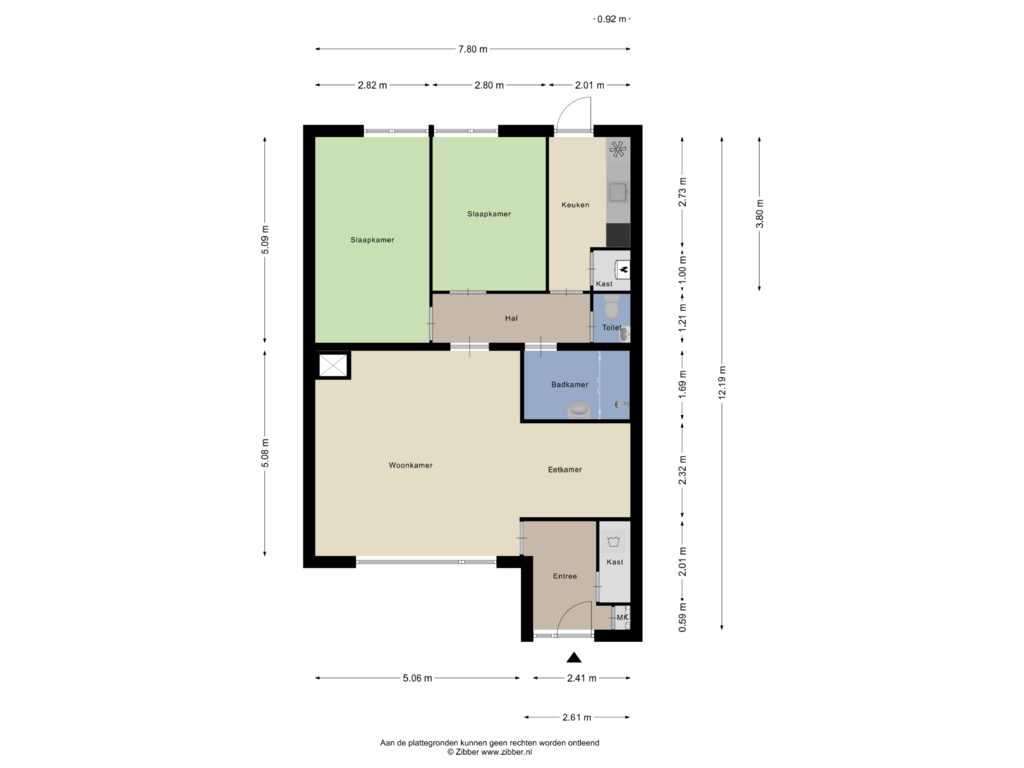 View floorplan of Begane Grond of Eeweg 10