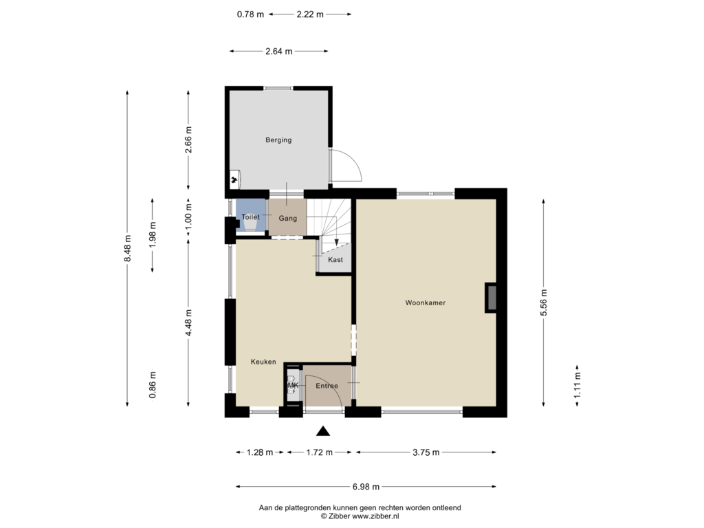 Bekijk plattegrond van Begane grond van Dorpsweg 10