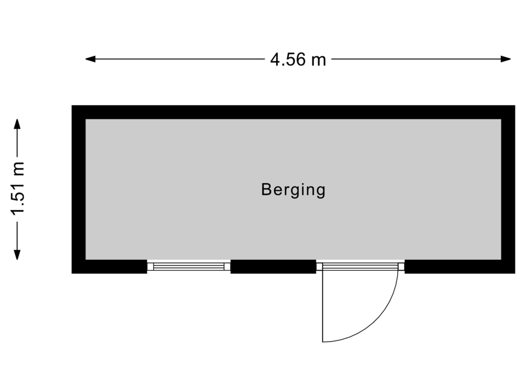 Bekijk plattegrond van Berging van Bilderdijkstraat 19