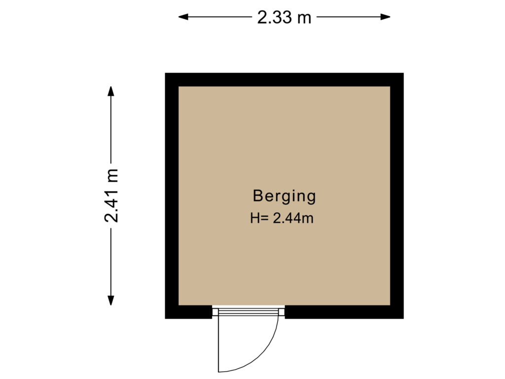 Bekijk plattegrond van Berging van Schubertlaan 62