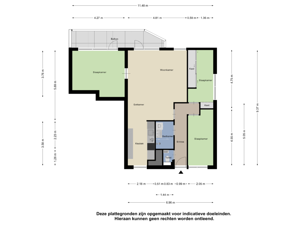 Bekijk plattegrond van Appartement van Vasteland 113