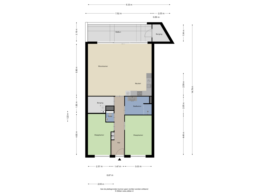 Bekijk plattegrond van Appartement van Koninginneweg 58-F