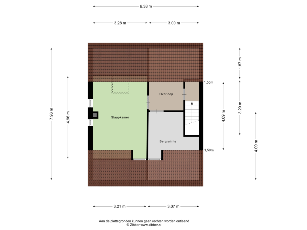 View floorplan of Tweede verdieping of Molenstraat 51