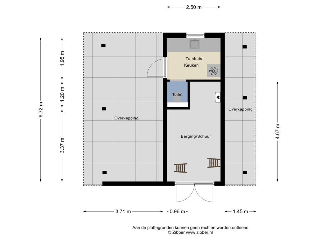 View floorplan of Berging/Schuur of Molenstraat 51