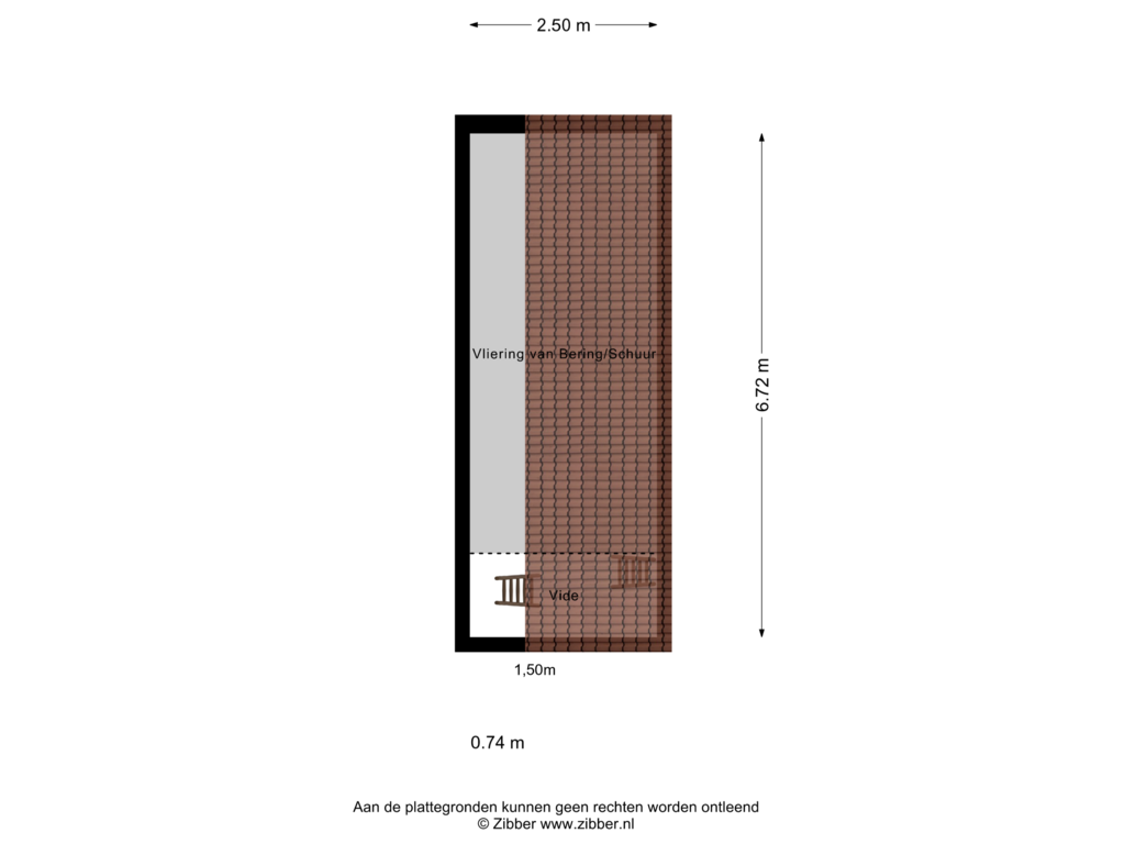 View floorplan of Vliering of Molenstraat 51