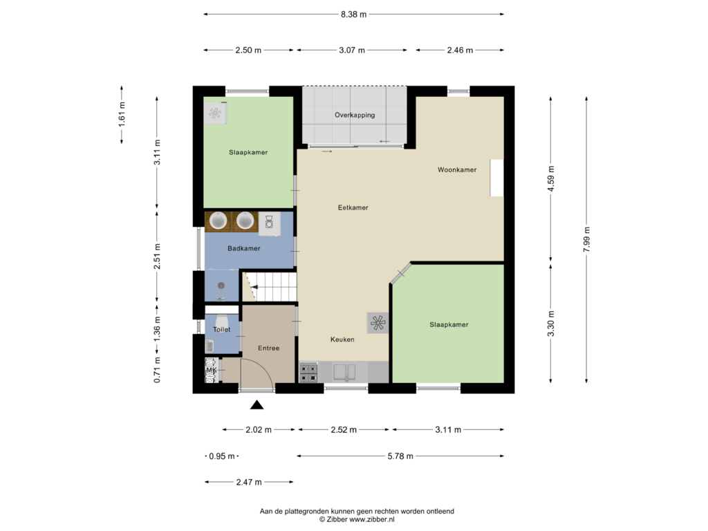 Bekijk plattegrond van Begane Grond van Hermanusweg 58