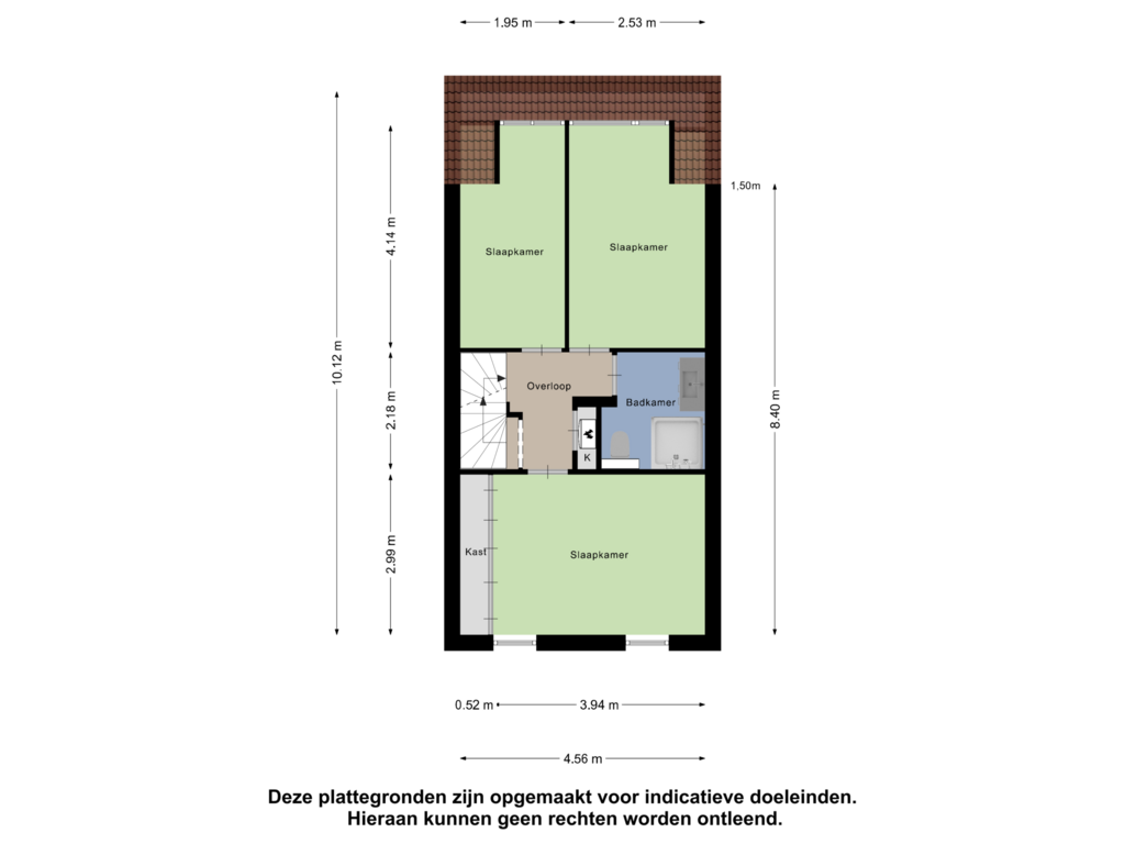 Bekijk plattegrond van Eerste Verdieping van Schrijnwerkerstraat 95