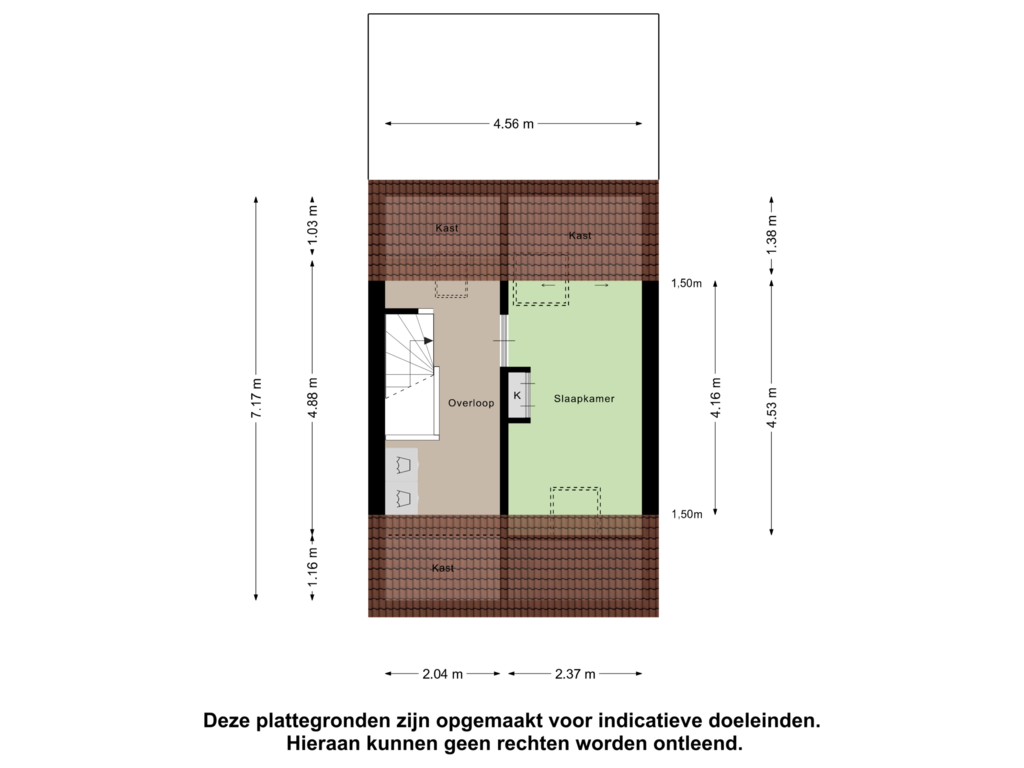 Bekijk plattegrond van Tweede Verdieping van Schrijnwerkerstraat 95