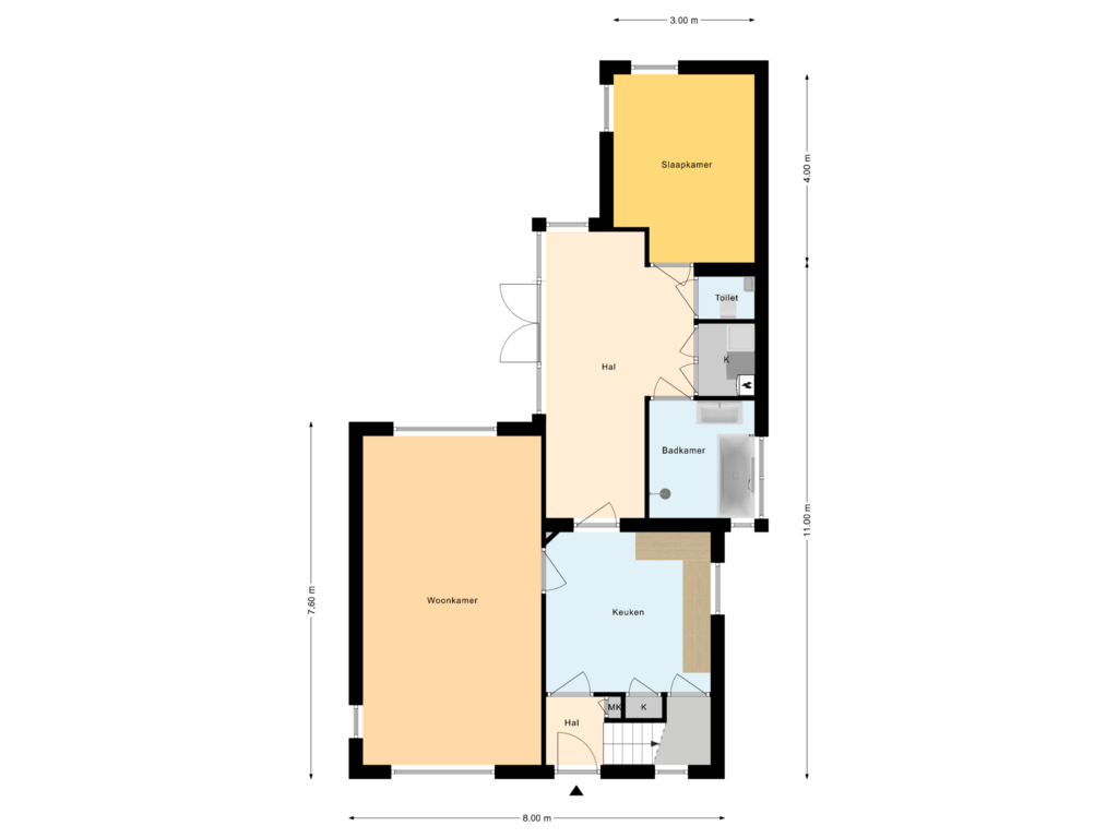 View floorplan of Begane Grond of Teerlingstraat 23