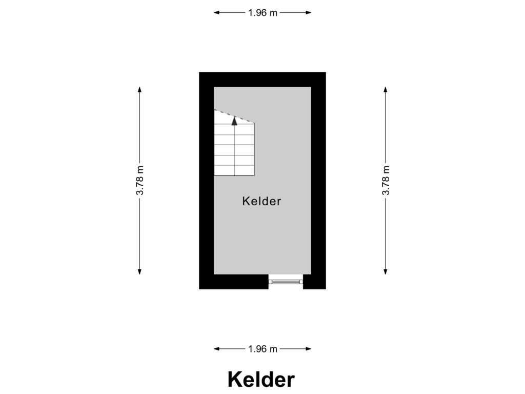 View floorplan of Kelder of Bosstraat 9