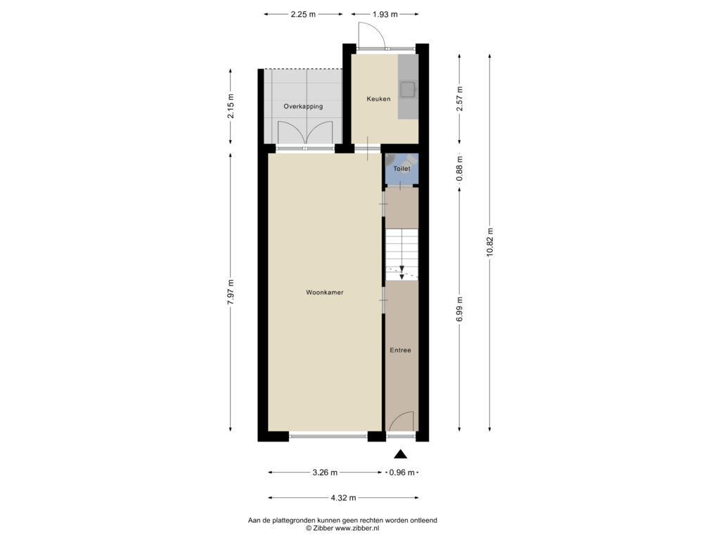 View floorplan of Begane Grond of Lange Zandstraat 34