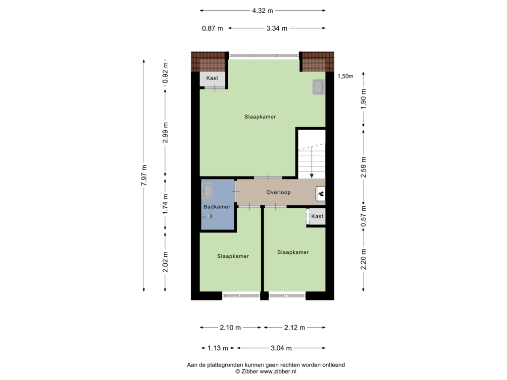 View floorplan of Eerste Verdieping of Lange Zandstraat 34