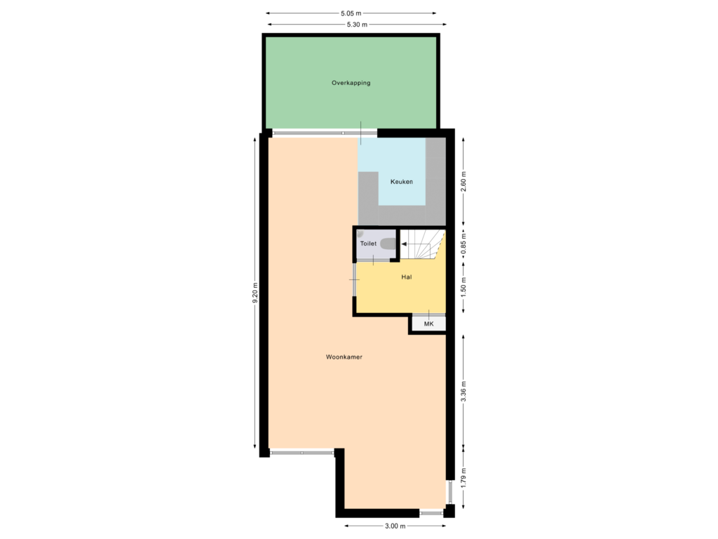 Bekijk plattegrond van BG van Op de Keuken 2