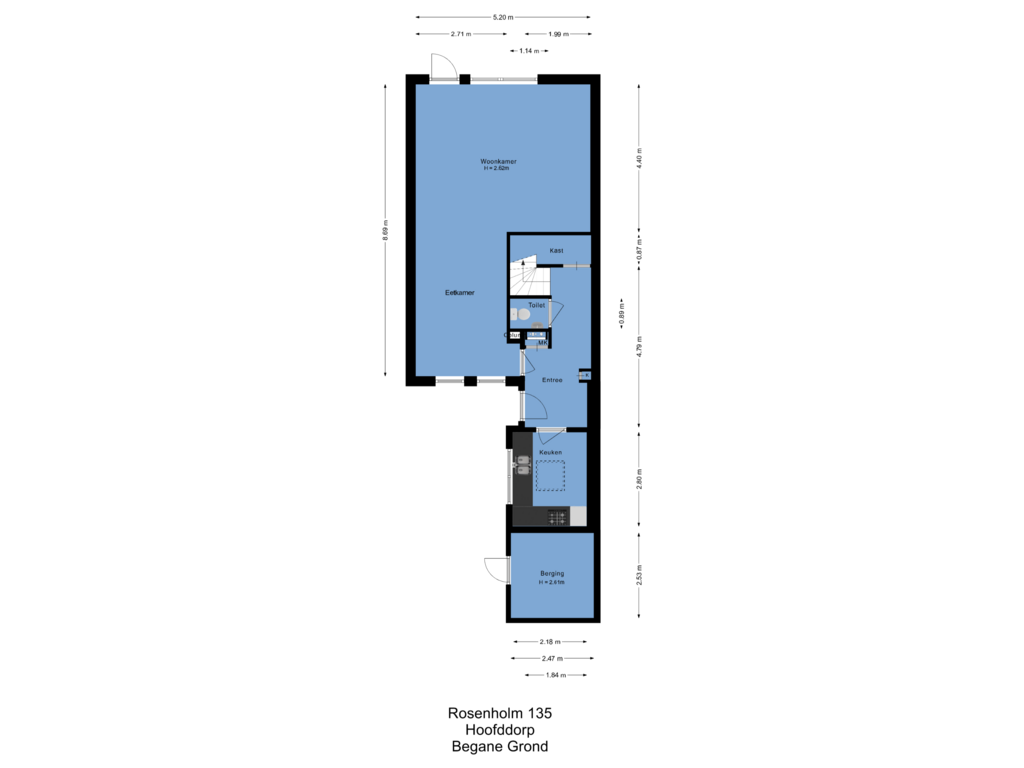 Bekijk plattegrond van Begane grond van Rosenholm 135