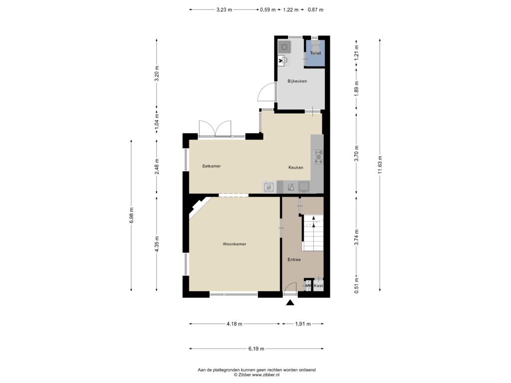 Bekijk plattegrond van Begane grond van Schoterschansweg 2