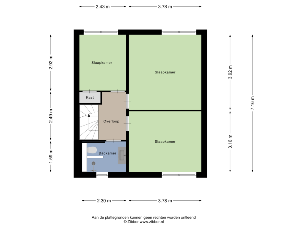 View floorplan of Eerste Verdieping of de Plevier 20