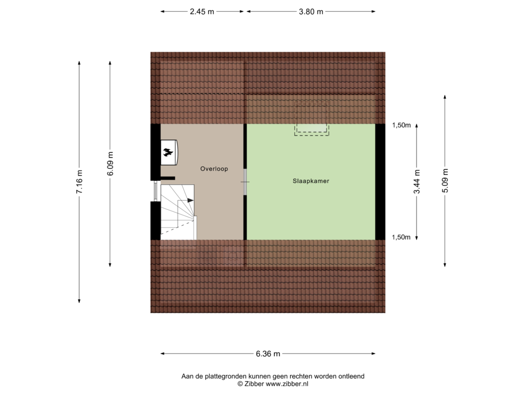 View floorplan of Tweede Verdieping of de Plevier 20