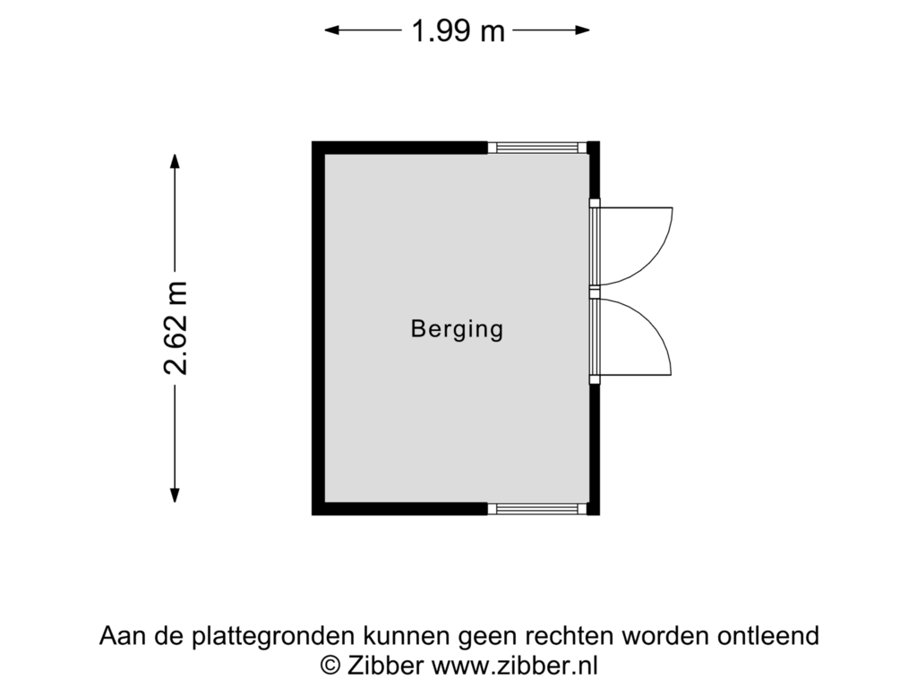 View floorplan of Berging of de Plevier 20