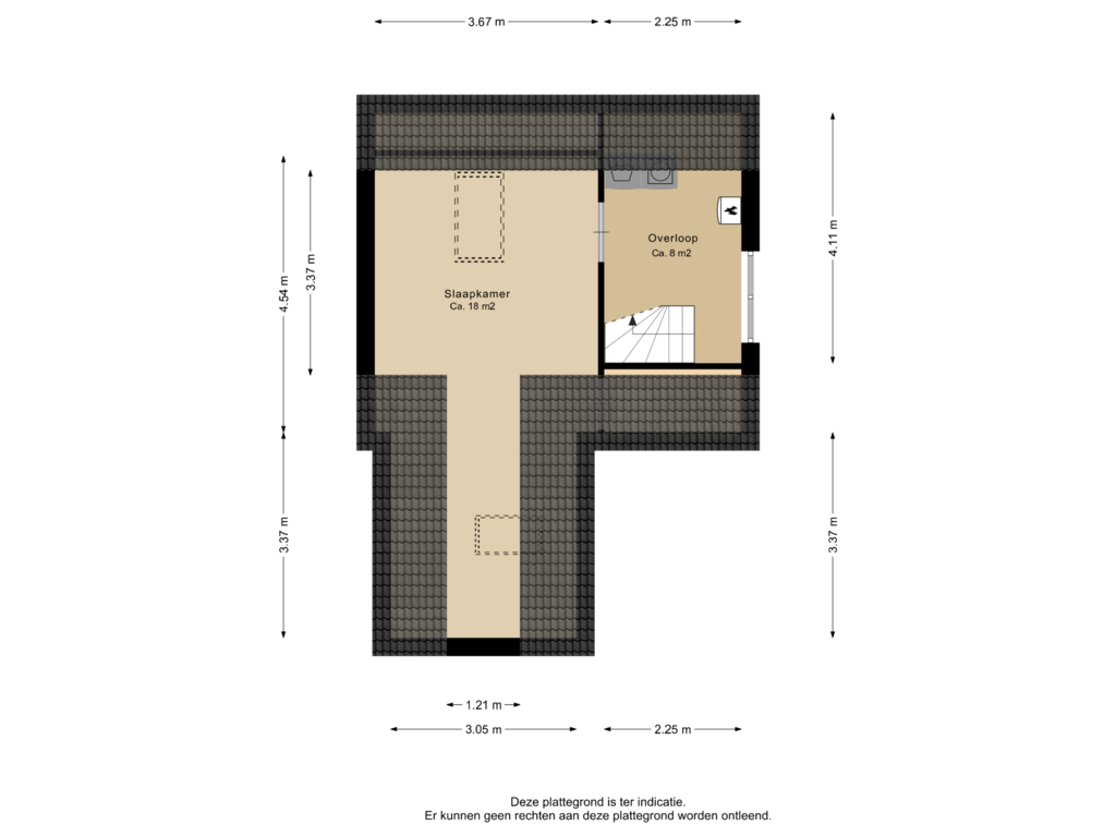 Bekijk plattegrond van Tweede verdieping van Kruiskruidlaan 8