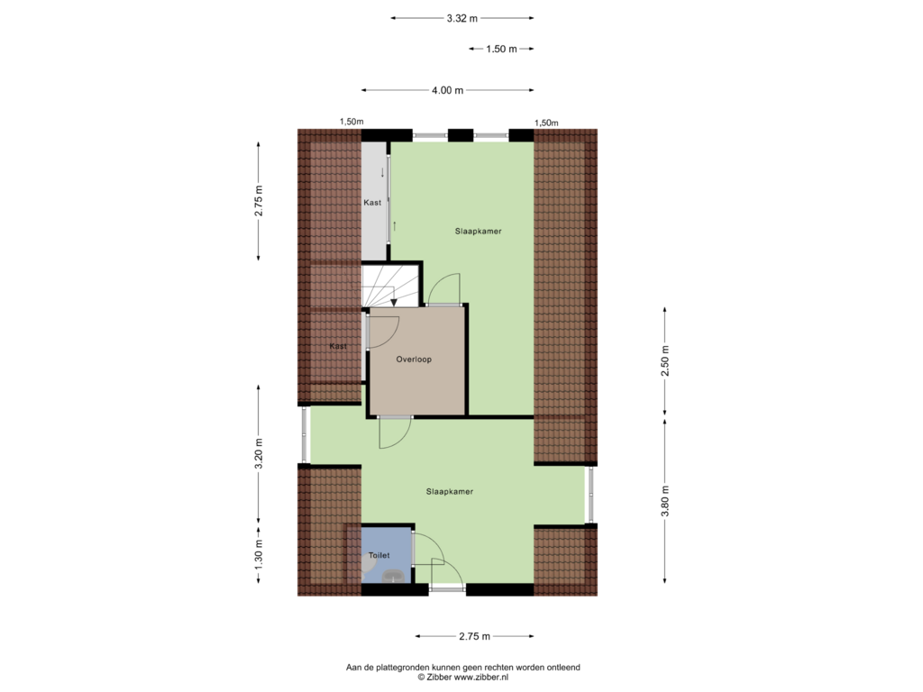 Bekijk plattegrond van Eerste Verdieping van Bovensteveenweg 2