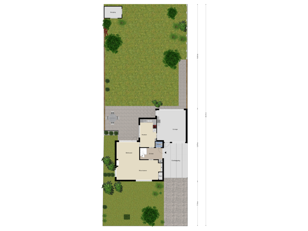 Bekijk plattegrond van Begane Grond _tuin van Loo 1-A