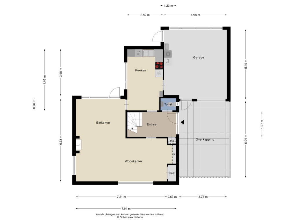 Bekijk plattegrond van Begane Grond van Loo 1-A