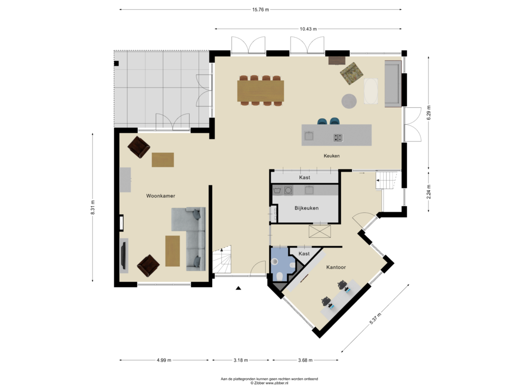 Bekijk plattegrond van Begane grond van Achterpoelen 7