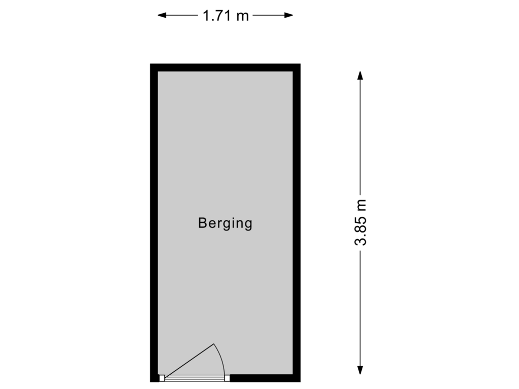 Bekijk plattegrond van Berging van Jeroen Boschstraat 45