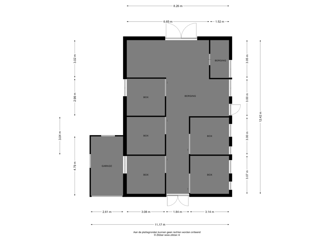 Bekijk plattegrond van Schuur van Vemderdwarsweg 5