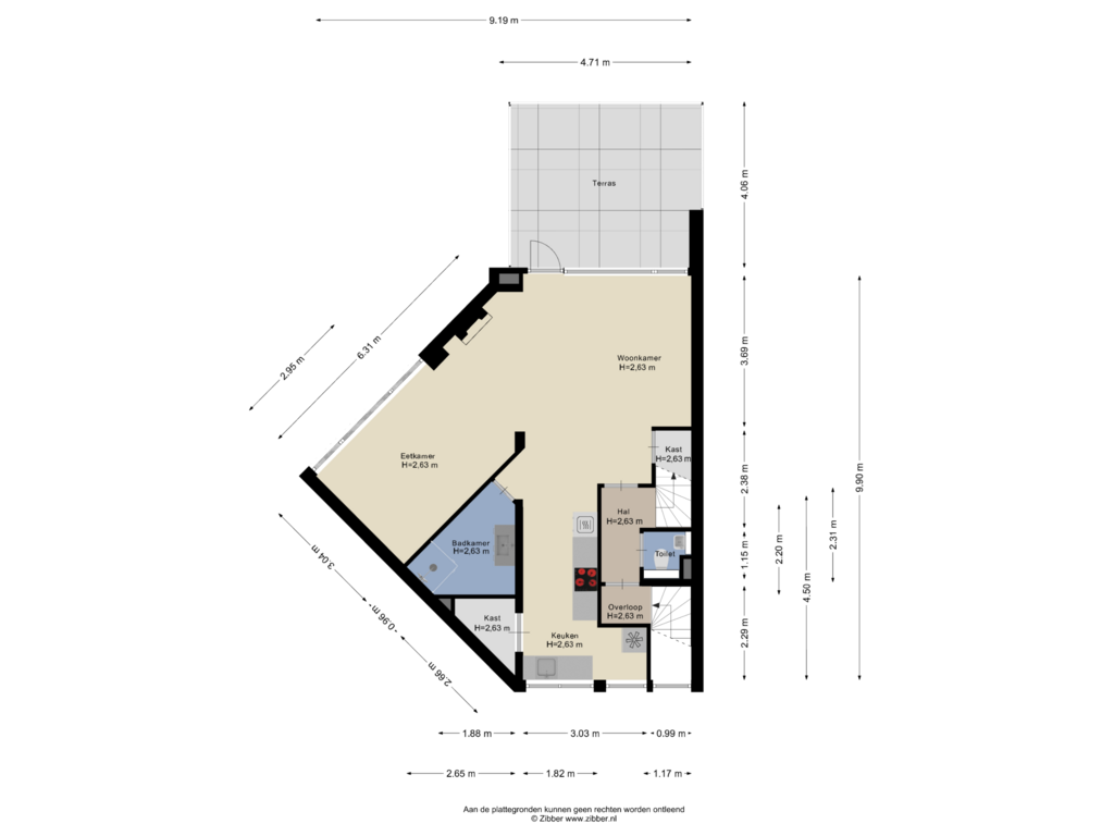 Bekijk plattegrond van Eerste Verdieping van De Kastanje 34