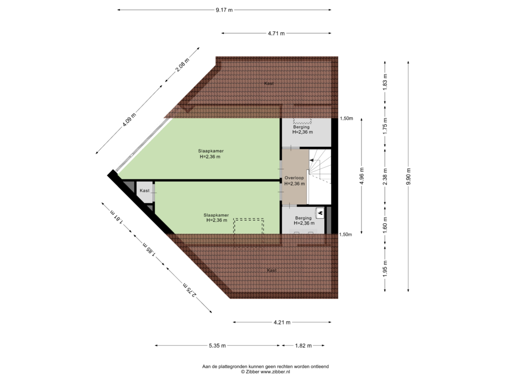 Bekijk plattegrond van Tweede Verdieping van De Kastanje 34