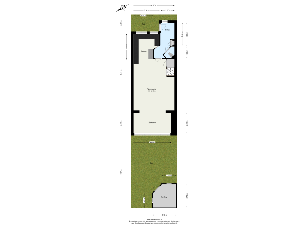 Bekijk plattegrond van Begane Grond tuin van De Liesewey 35