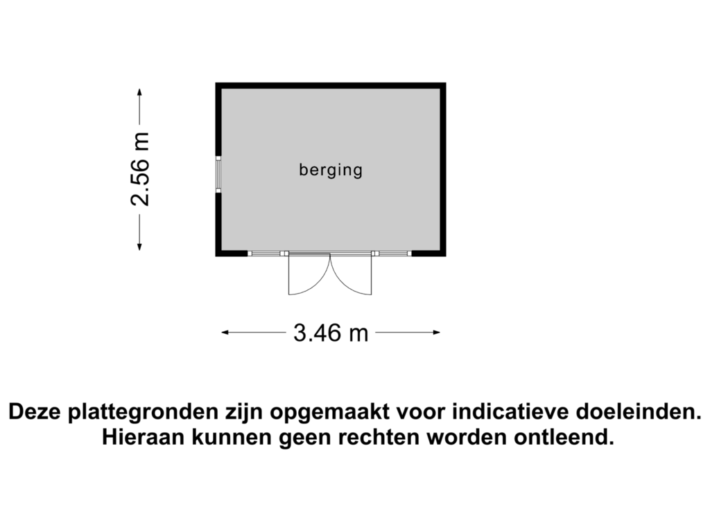 View floorplan of berging of Land van Ravensteinstraat 18