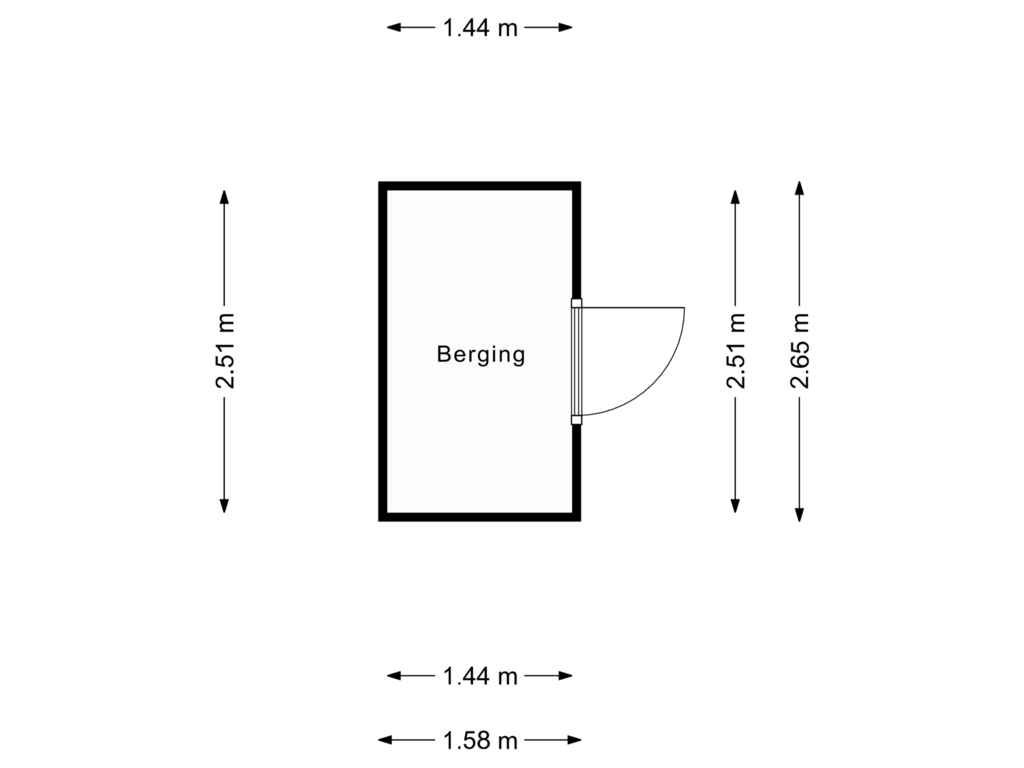 View floorplan of Berging of Eelerbergstraat 64