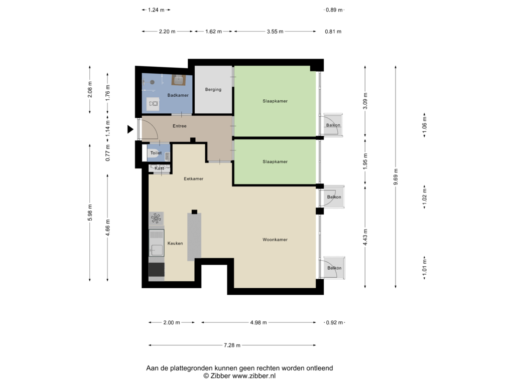 View floorplan of Appartement of Talingweg 62-C1