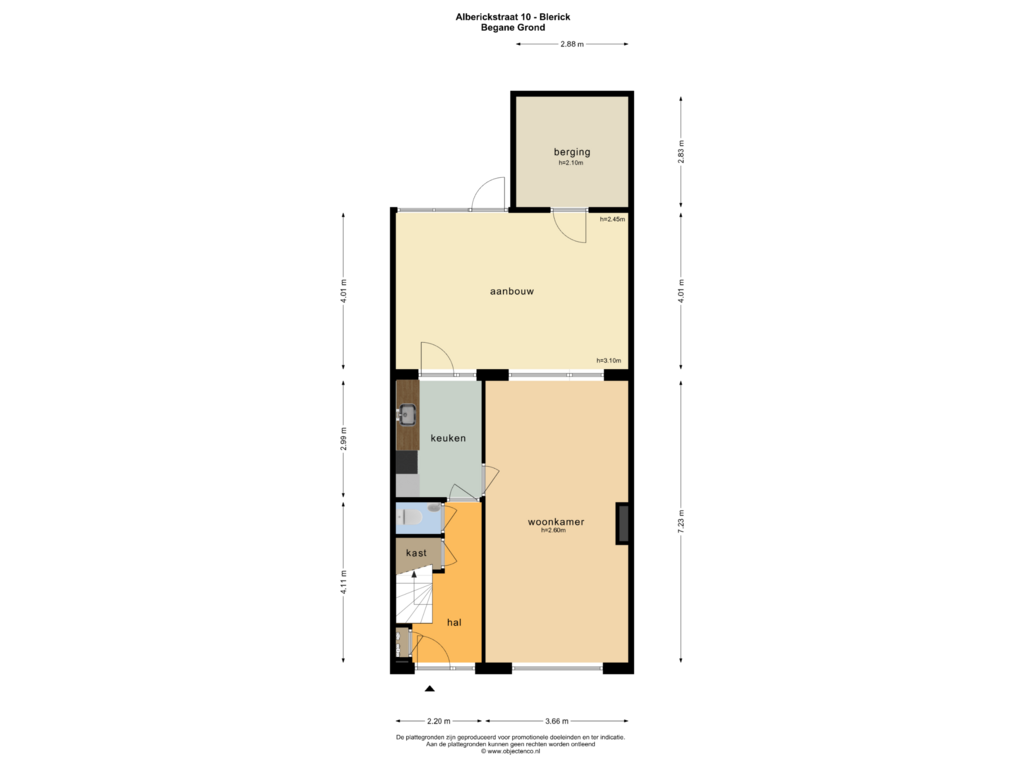 Bekijk plattegrond van BEGANE GROND van Alberickstraat 10