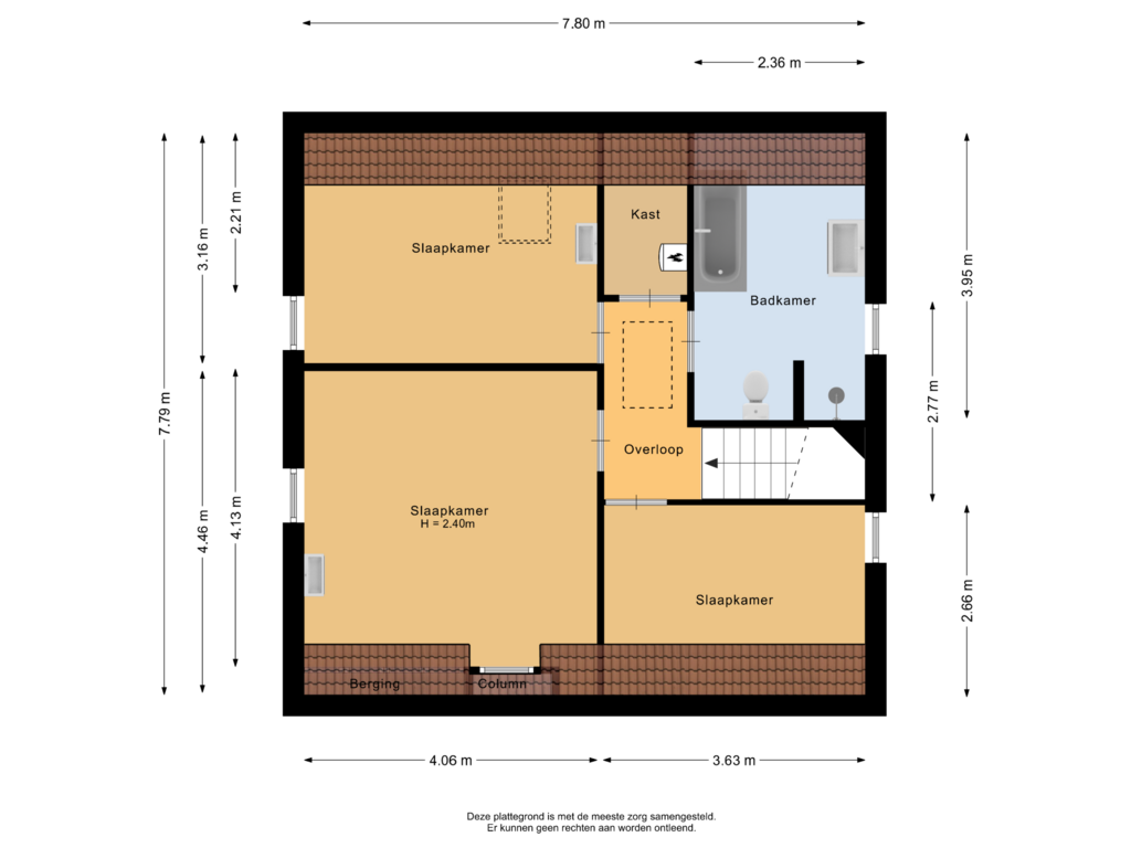 View floorplan of Eerste verdieping of Beukelaar 3