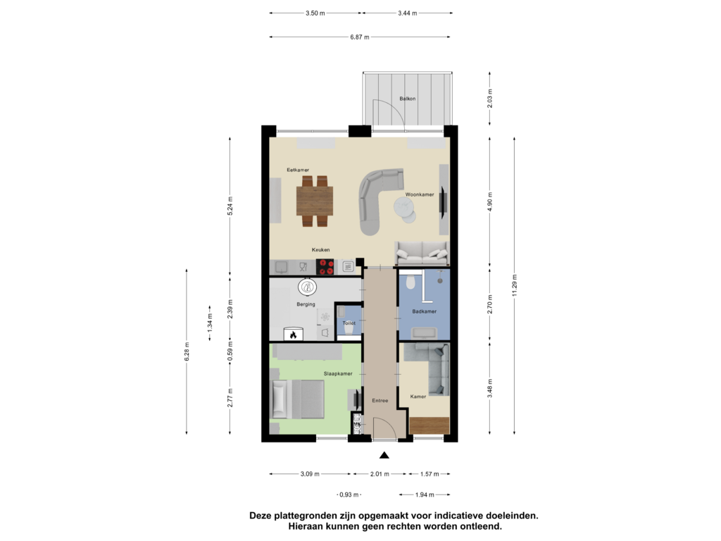 Bekijk plattegrond van Appartement van Mastbosstraat 12-B3