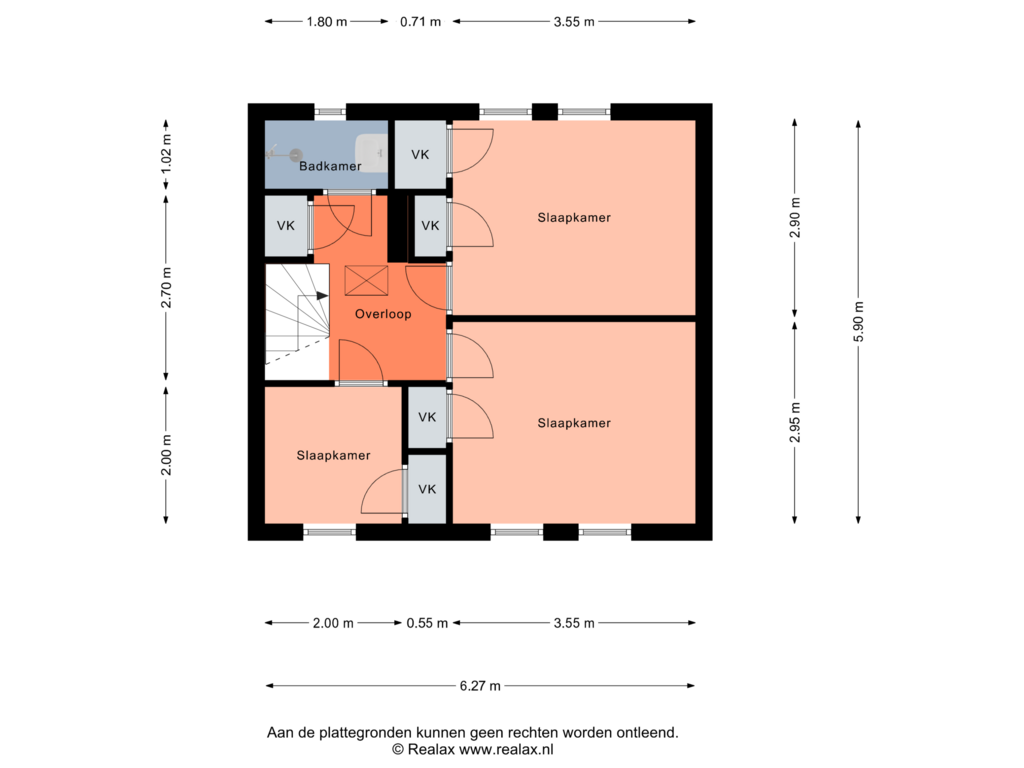 Bekijk plattegrond van Verdieping 1 van Velveweg 30