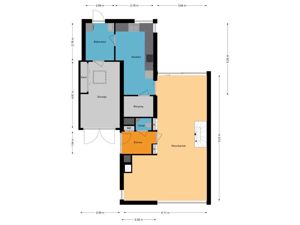 Bekijk plattegrond van Begane Grond van Beneluxlaan 32