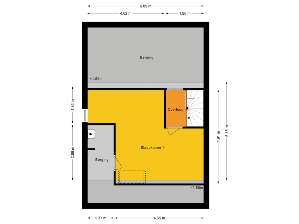 Bekijk plattegrond van Tweede Verdieping van Beneluxlaan 32