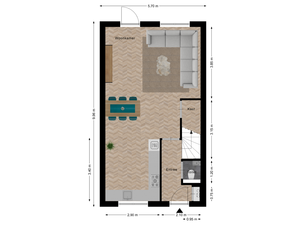 Bekijk plattegrond van Begane Grond van Bereklauw 11