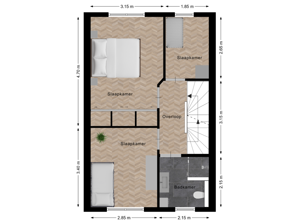 Bekijk plattegrond van Eerste Verdieping van Bereklauw 11